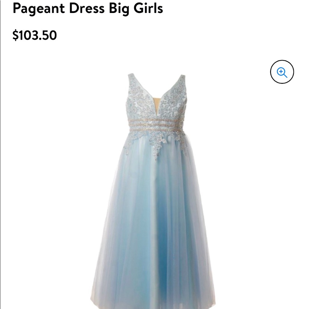 Cinderella Couture Blue dress size 8 girls worn once excellent condition